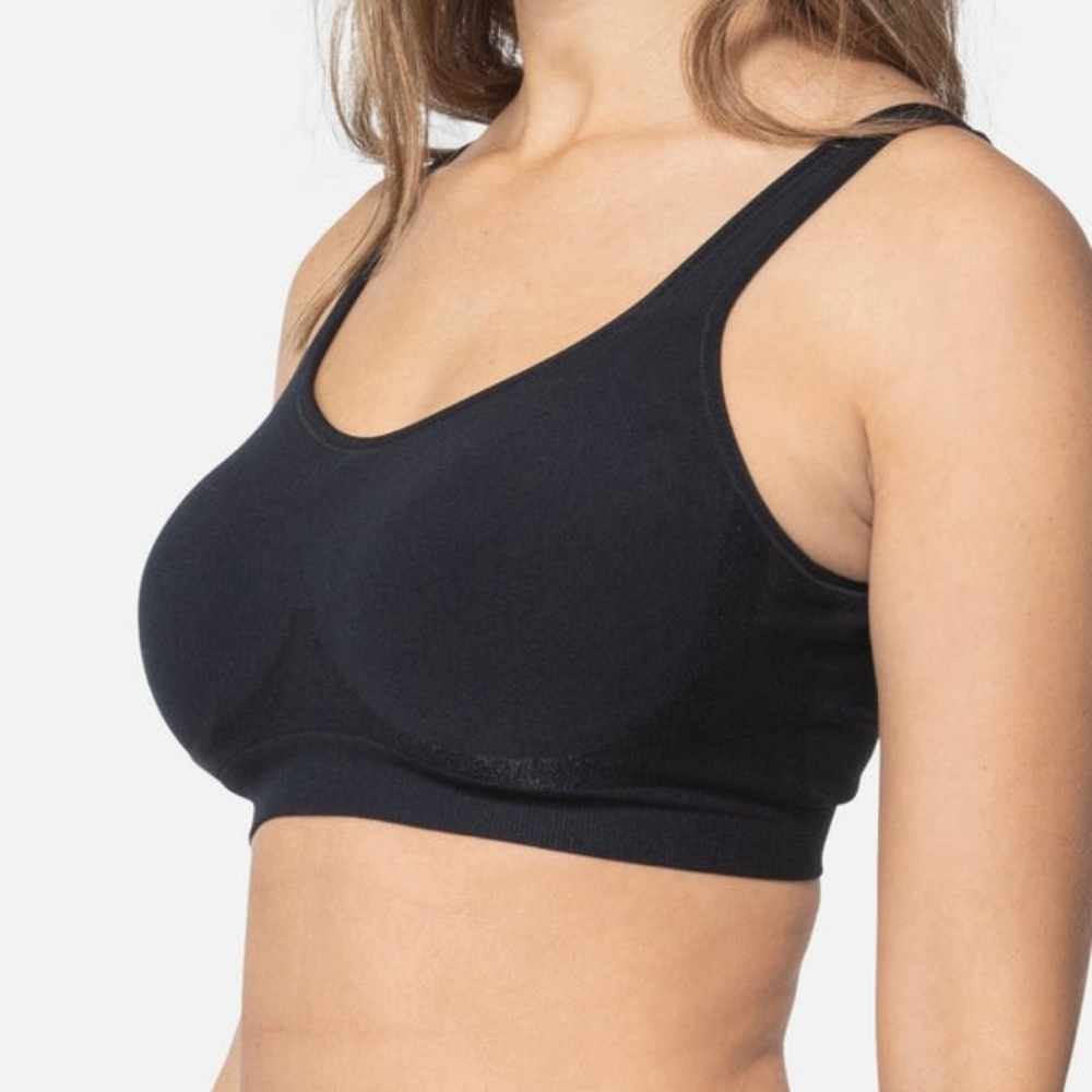 Sz 2XL Black Underoutfit Comfort Shaping Bra With Adjustable Straps